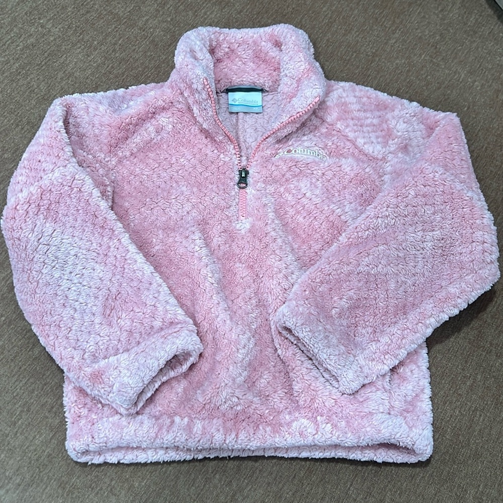 Girls Columbia half zip sweater